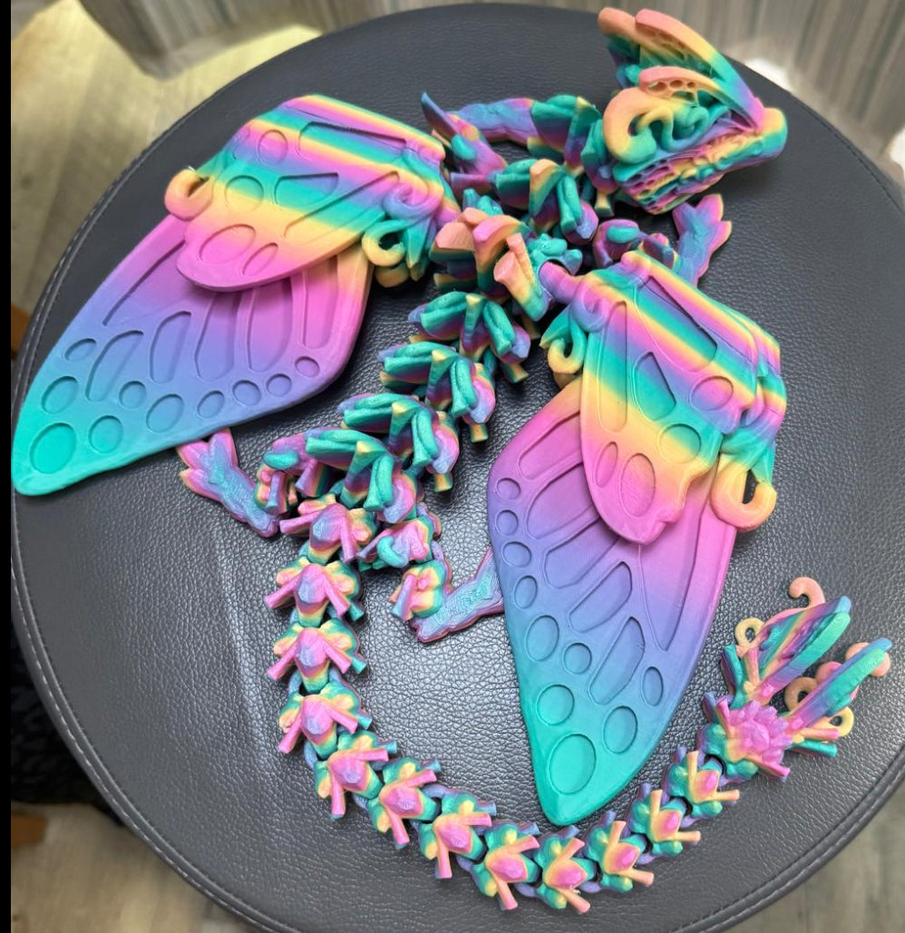 3D printed butterfly dragon