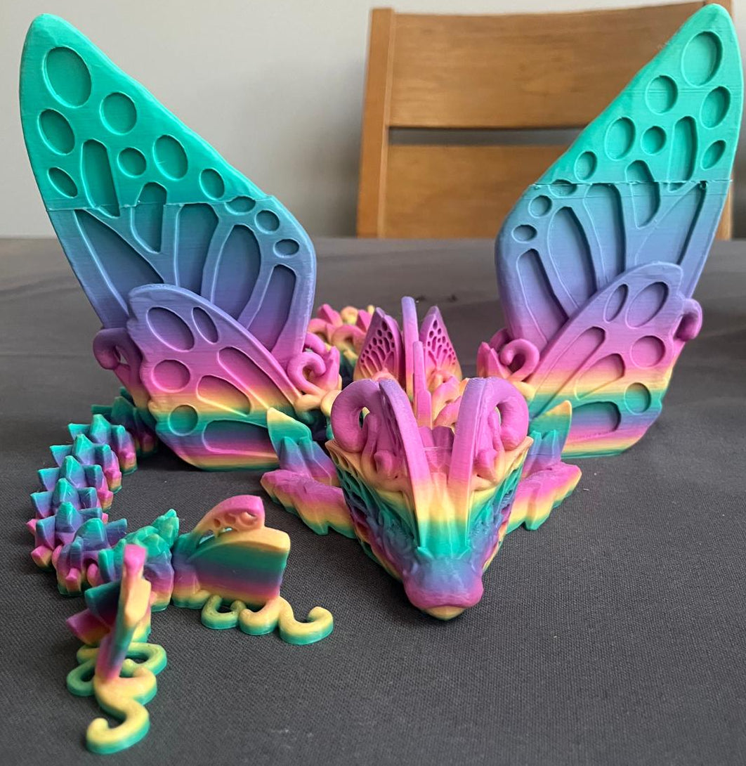 3D printed butterfly dragon